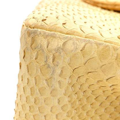 Chanel Snakeskin Jumbo Double Flap Yellow 16 of 18