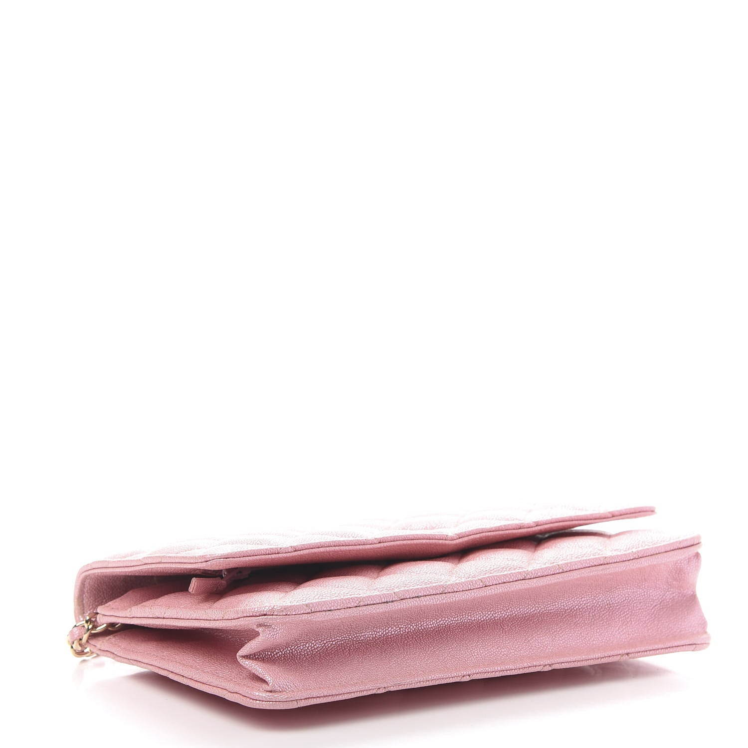 Chanel Iridescent Caviar Quilted Wallet on Chain WOC Pink 5 of 13