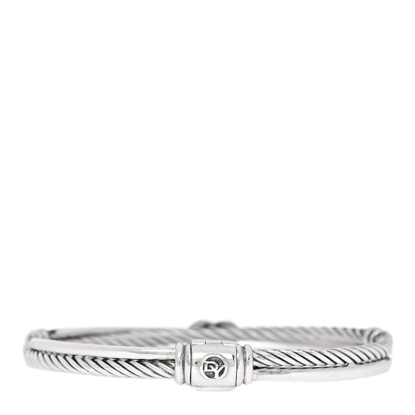 Sterling Silver Diamond 3mm Crossover X Bracelet