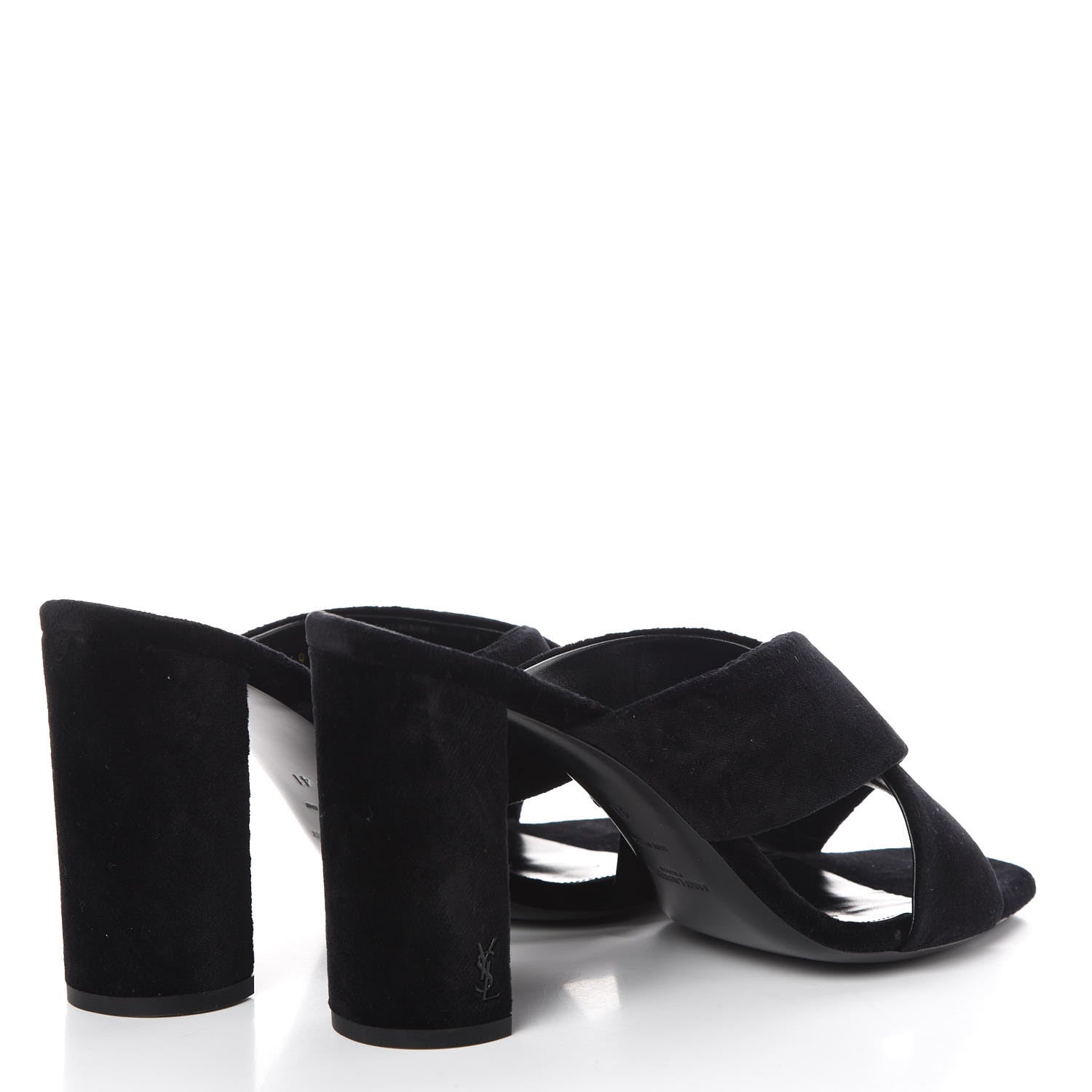 Saint Laurent Velvet LouLou 95 Mules 41 Black 4 of 8