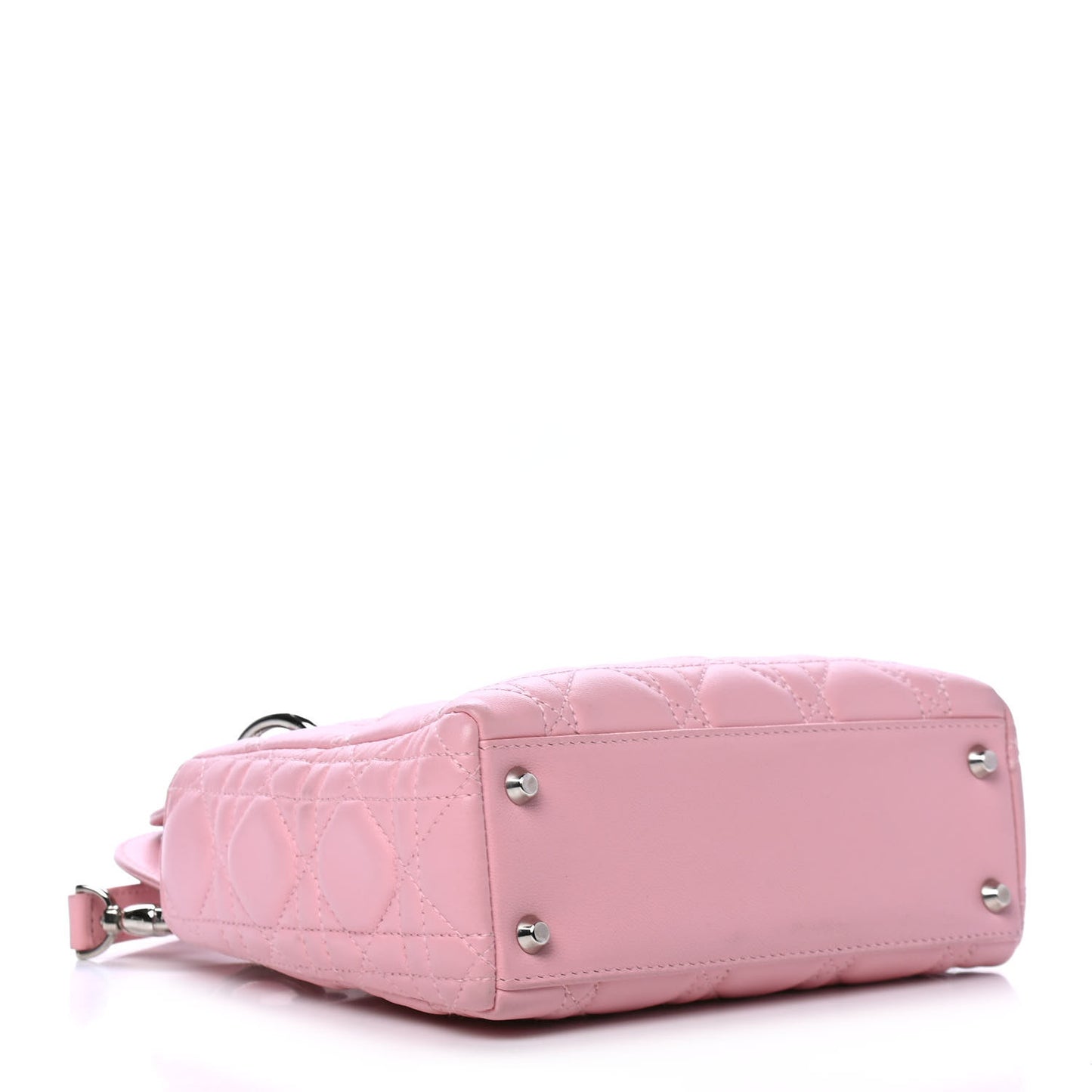 Lambskin Cannage Mini Lady Dior Rose Clair