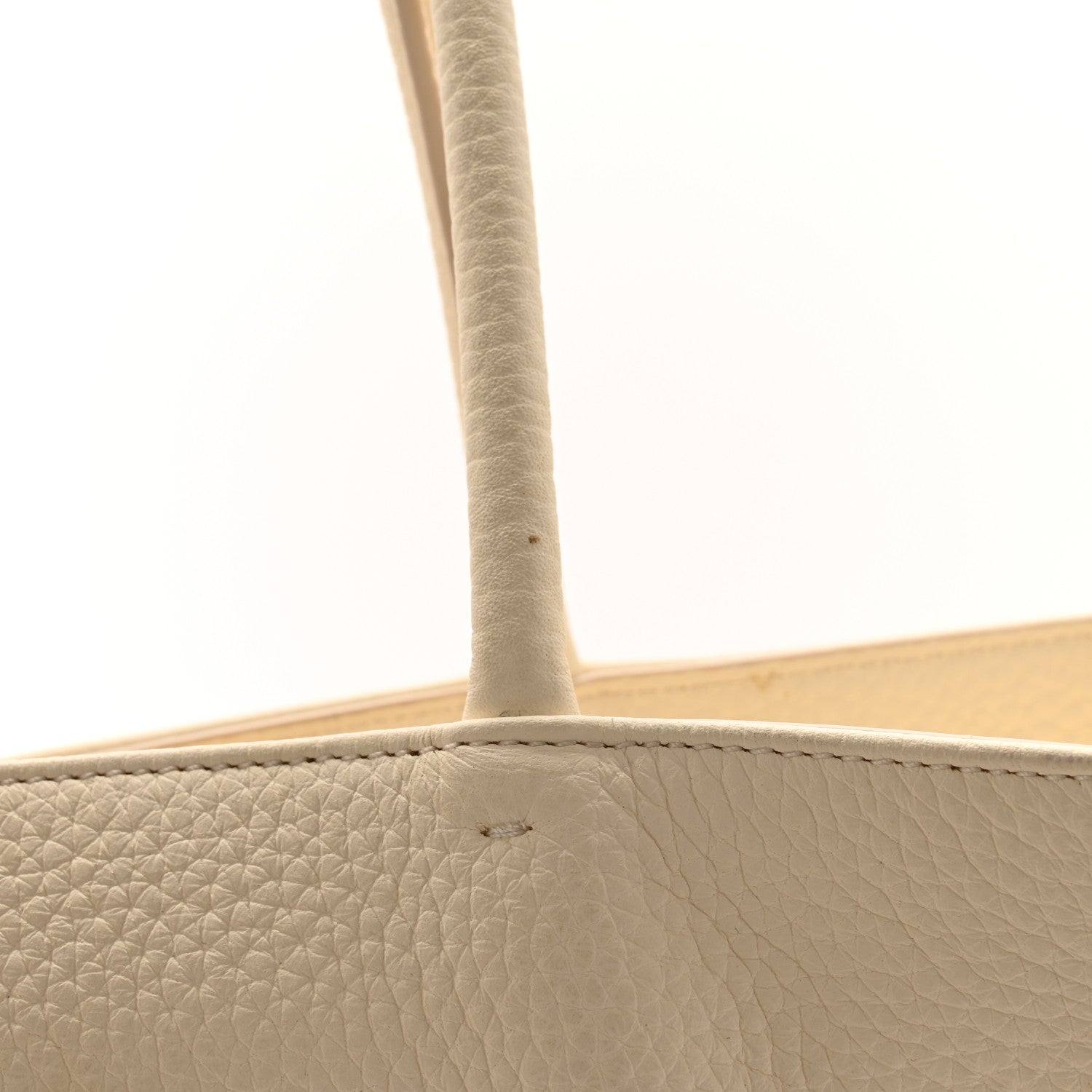 The Row Grained Calfskin Medium Portfolio Tote Ivory 10 of 12