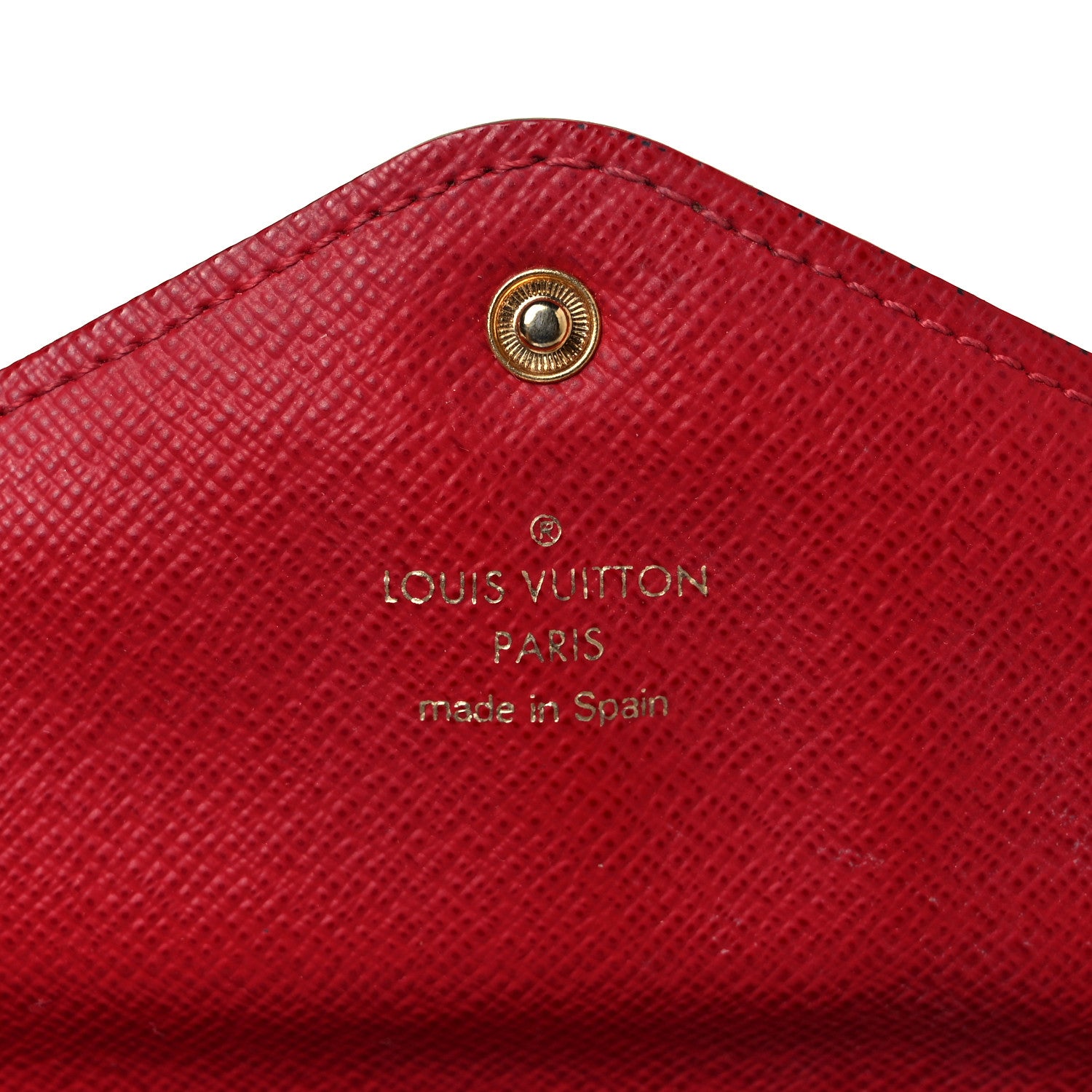Louis Vuitton Damier Ebene Josephine Wallet Red 6 of 10
