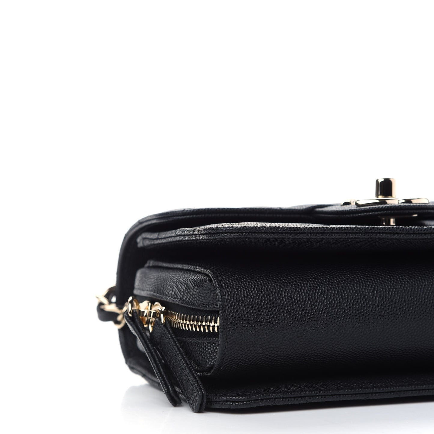 Caviar Quilted Like A Wallet Flap Black