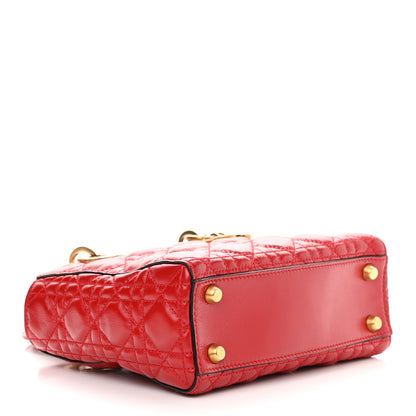 Christian Dior Crinkled Patent Cannage Small Lucky Badges My Lady Dior Red 4 of 10