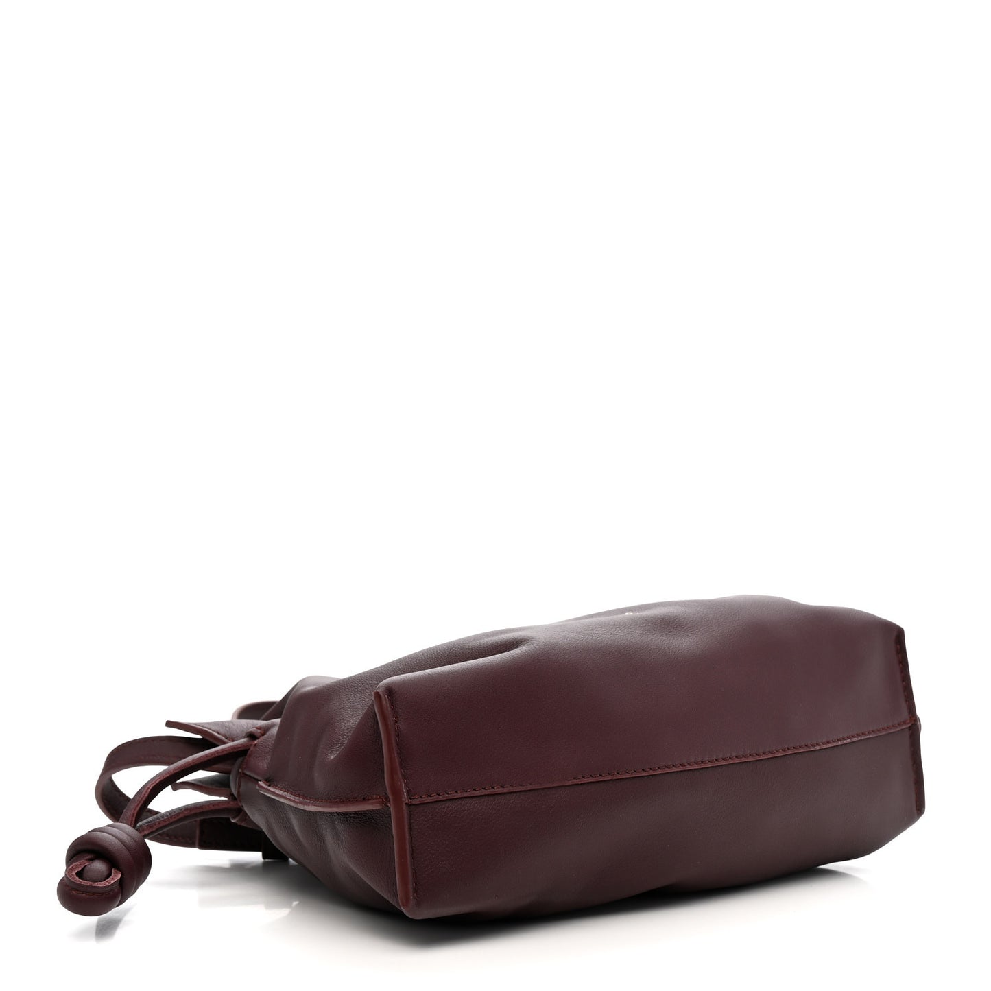 Calfskin Mini Flamenco Knot Clutch Dark Burgundy