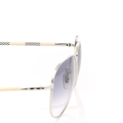 Louis Vuitton Damier Azur Conspiration Pilote Aviator Sunglasses Z0203U 7 of 8