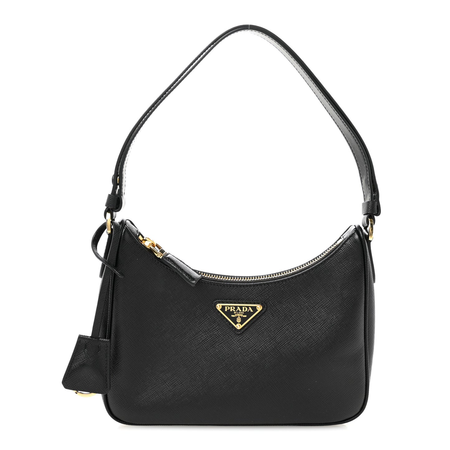 Saffiano Lux Mini Re-Edition Shoulder Bag Black