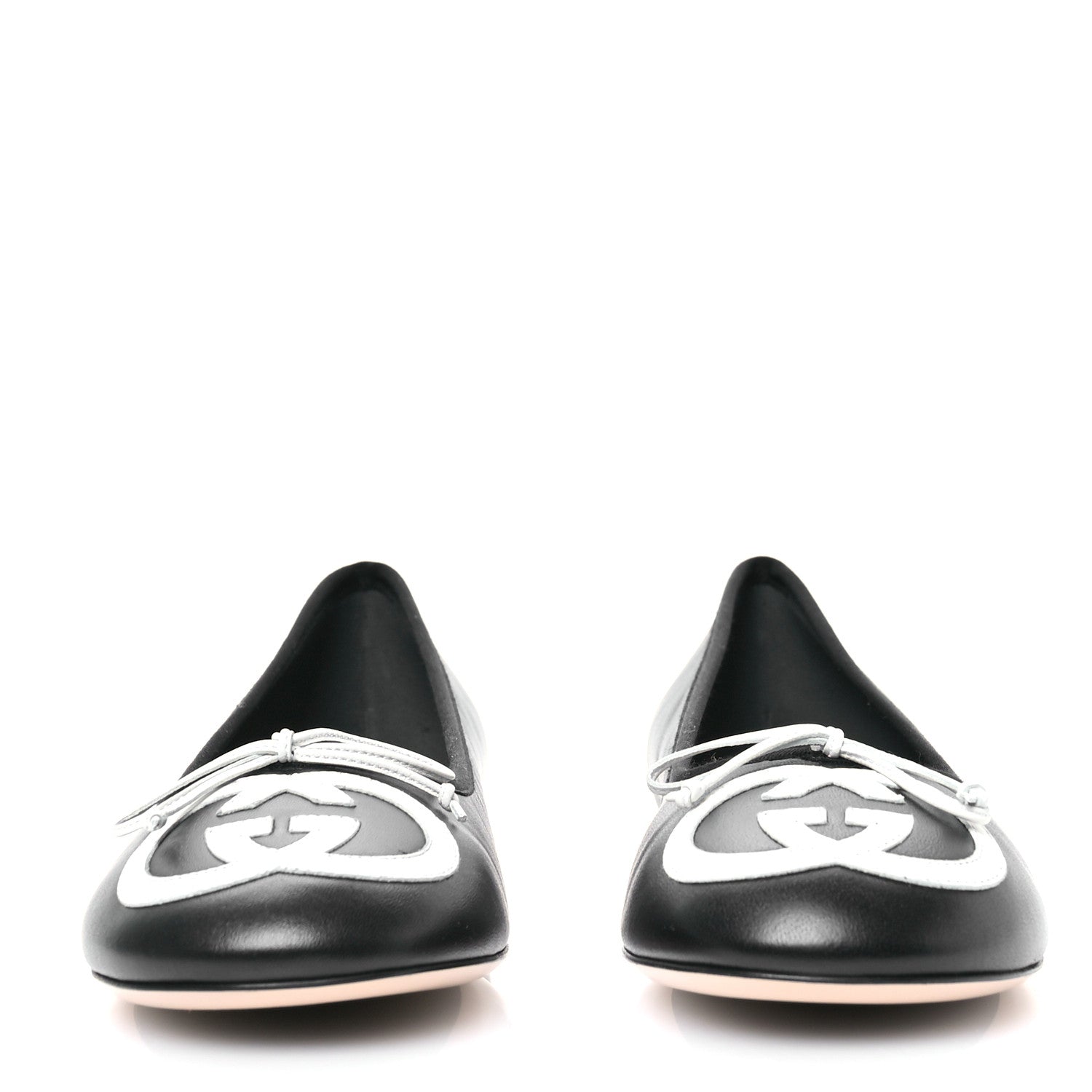 Gucci Malaga Kid Jarret Ballet Flats 39 Black White 2 of 9
