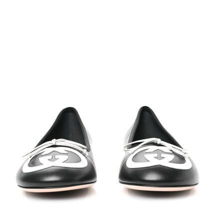 Gucci Malaga Kid Jarret Ballet Flats 39 Black White 2 of 9