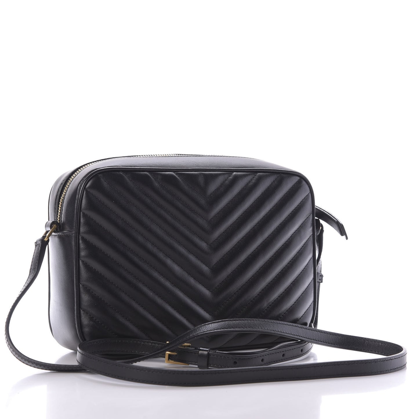 Calfskin Matelasse Monogram Lou Camera Bag Black