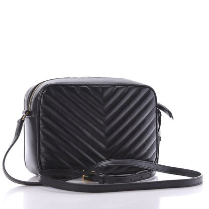 Saint Laurent Calfskin Matelasse Monogram Lou Camera Bag Black 3 of 9