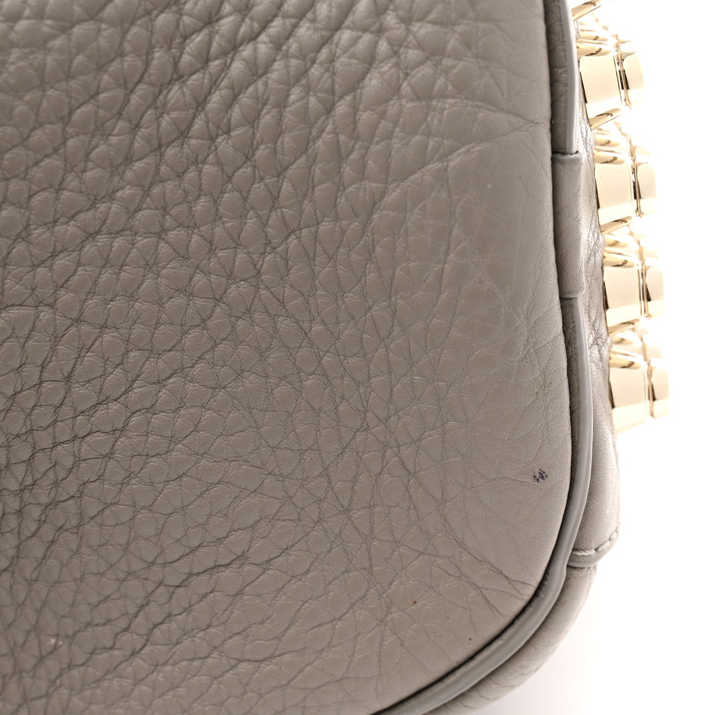 Pebbled Lambskin Rocco Oyster Gold Hardware