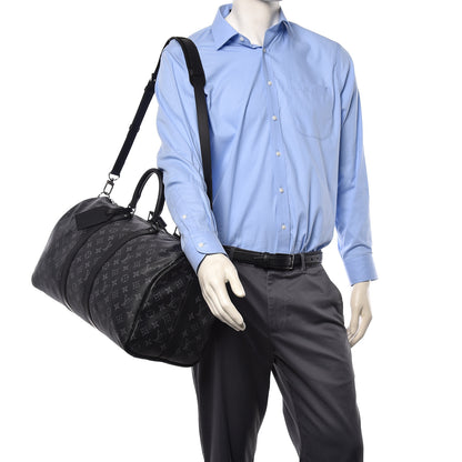 Louis Vuitton Monogram Eclipse Keepall Bandouliere 45 2 of 11