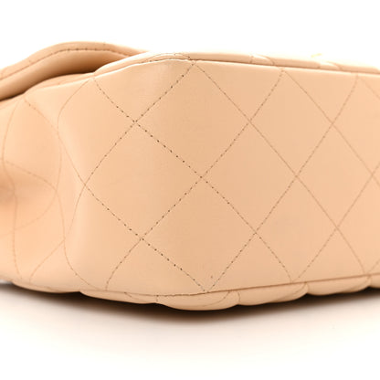 Chanel Lambskin Quilted Jumbo Single Flap Beige Clair 9 of 11
