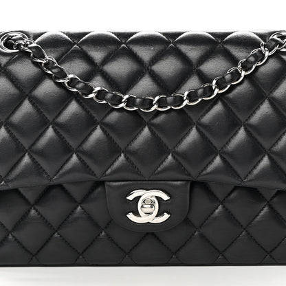 Chanel Lambskin Quilted Medium Double Flap Black 8 of 21