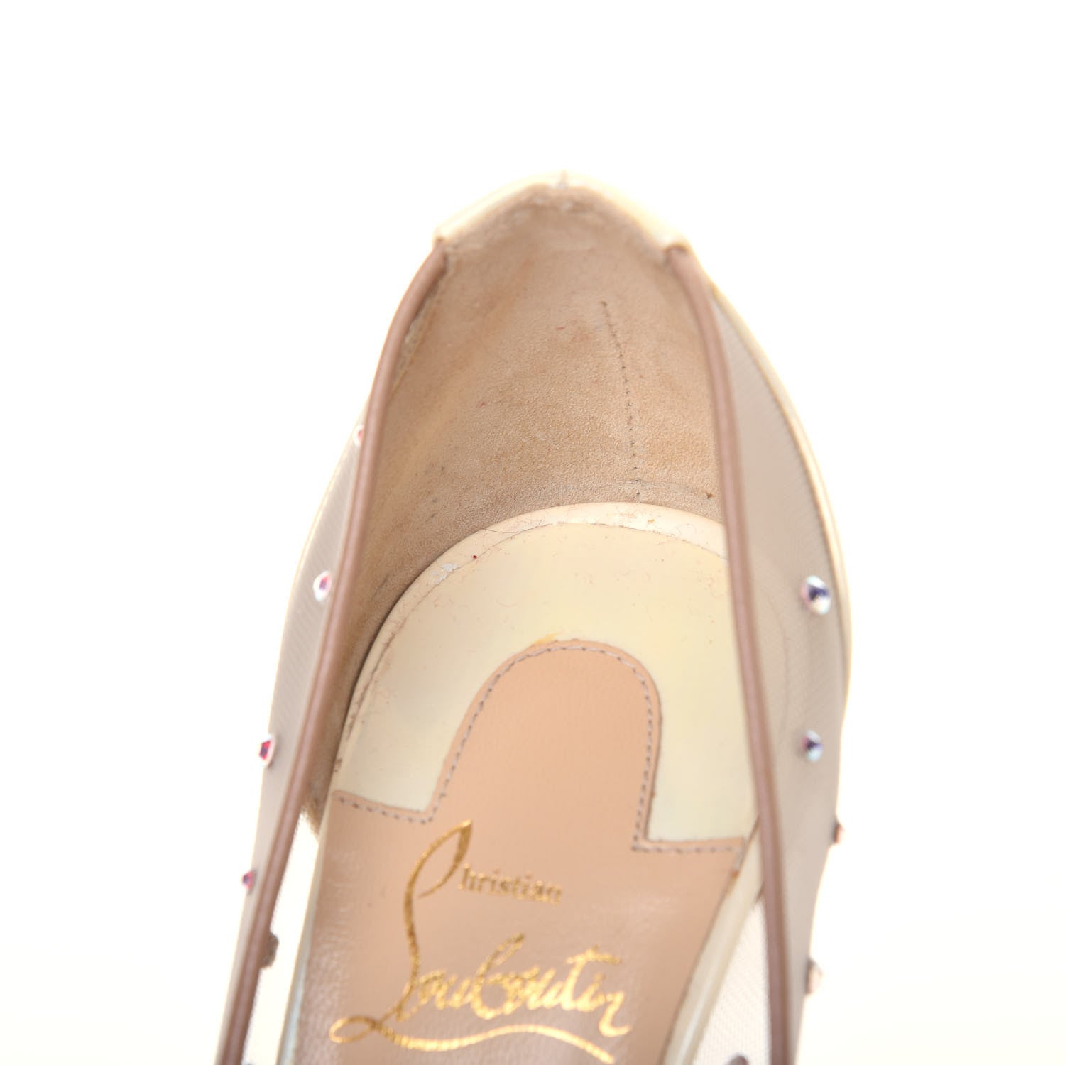 Christian Louboutin Rete Patent Crystal Strass Follies 100 Pumps 37.5 Version 8 of 15