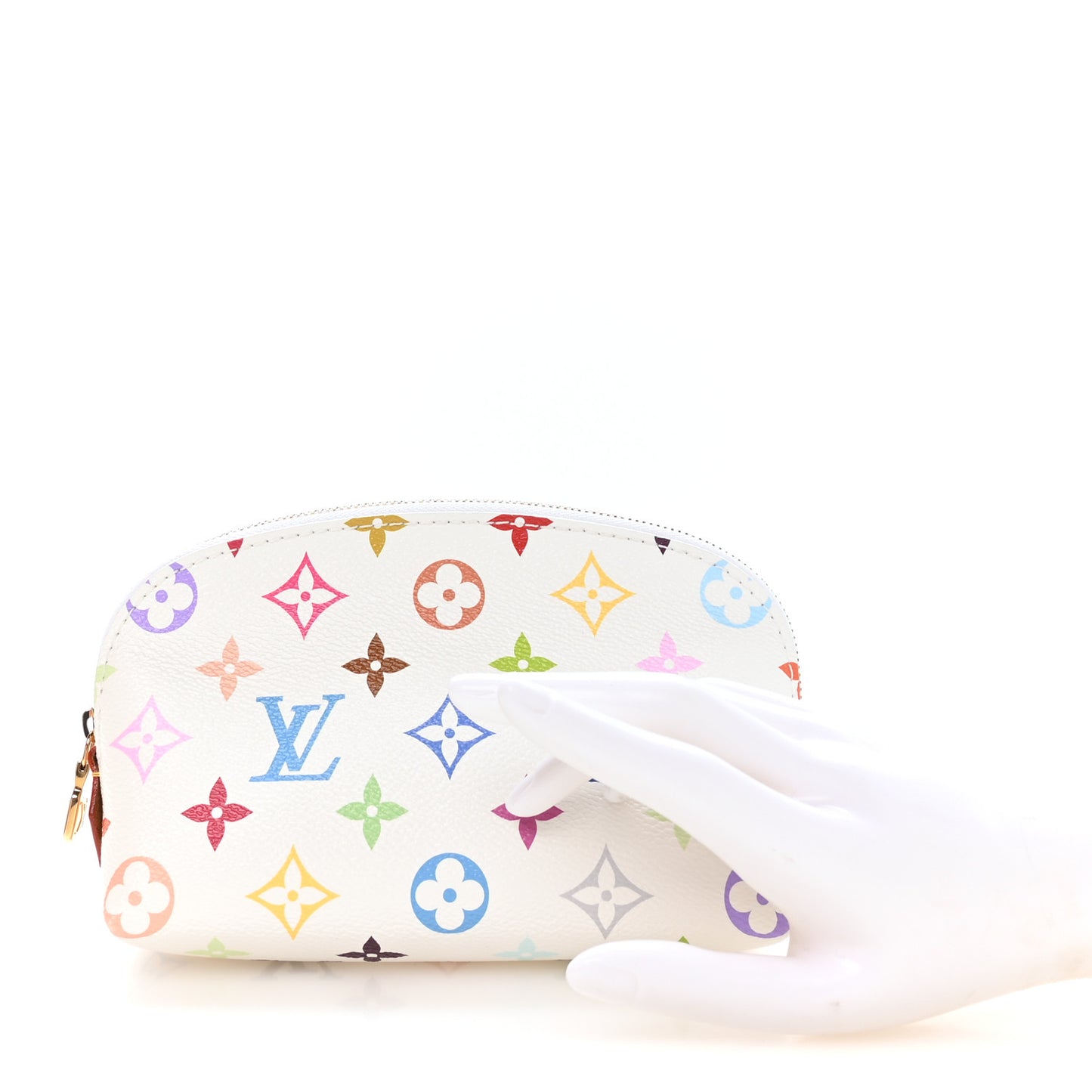 LV x TM Monogram Multicolor Cosmetic Pouch PM White