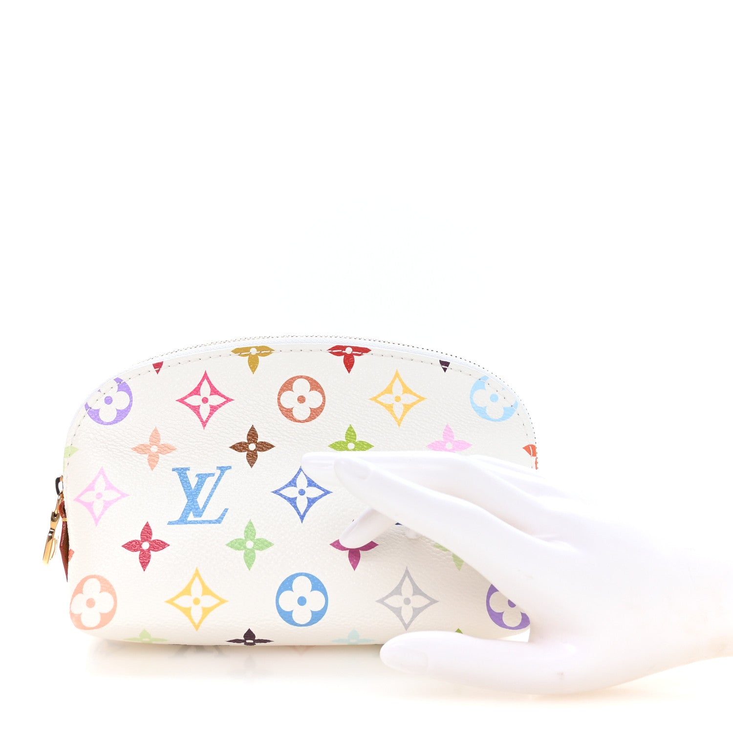 Louis Vuitton LV x TM Monogram Multicolor Cosmetic Pouch PM White 2 of 7