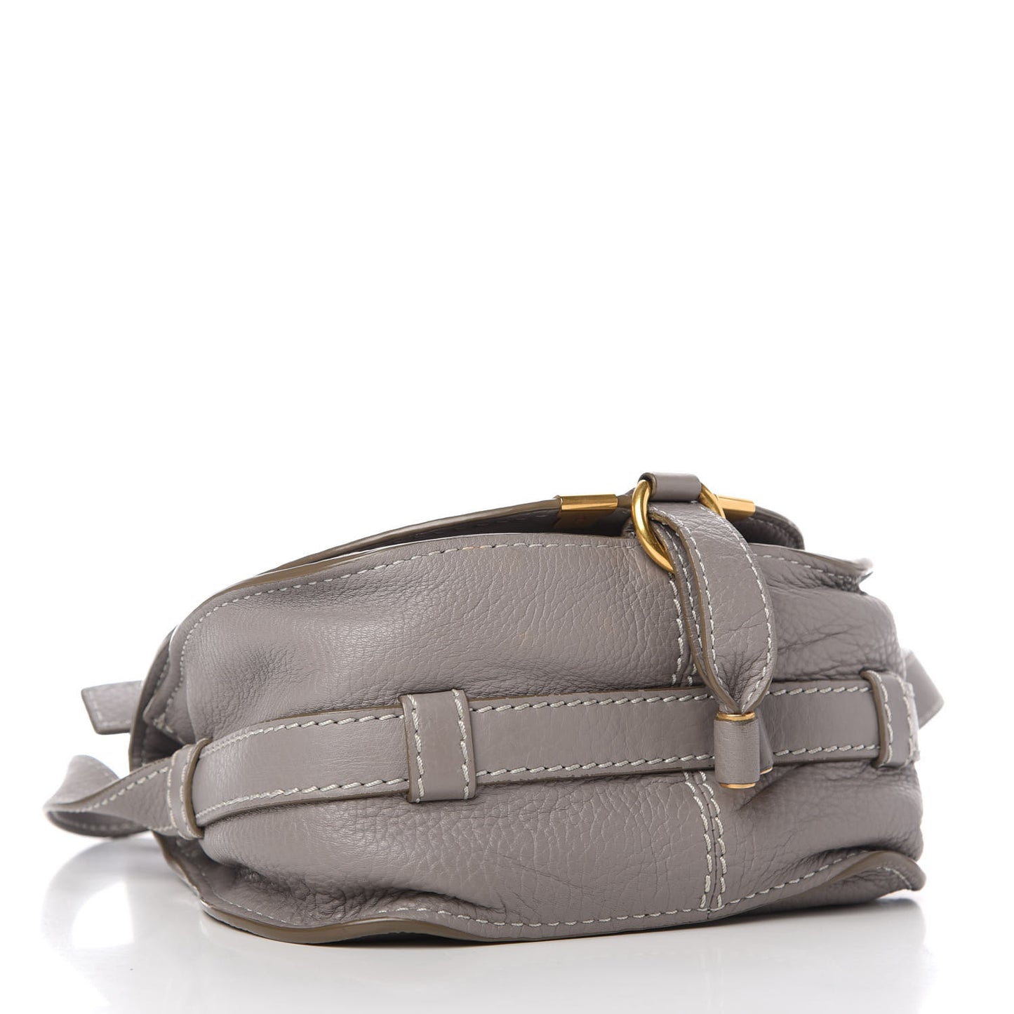 Calfskin Mini Marcie Round Crossbody Bag Cashmere Grey