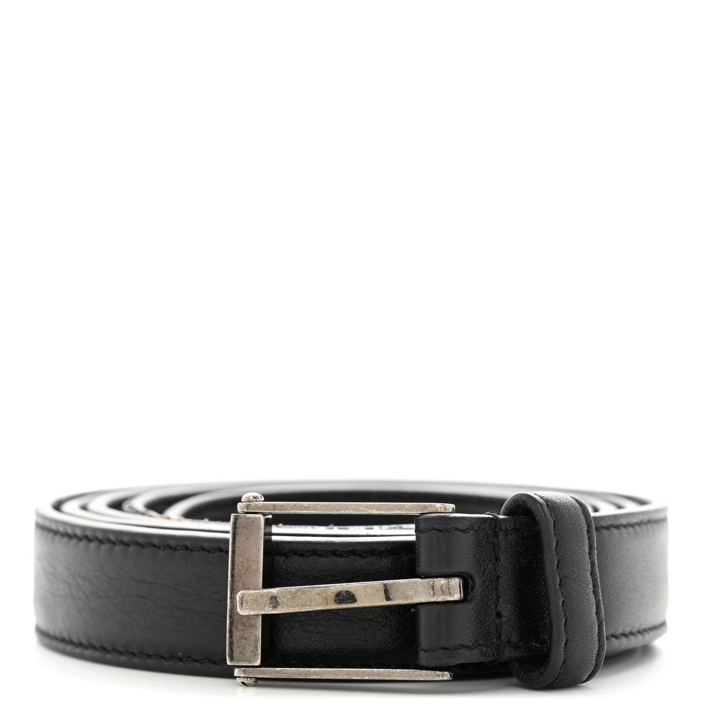 Lambskin Monogram Buckle Belt 100 40 Black