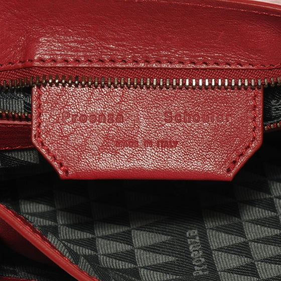Proenza Schouler Leather PS1 Mini Pouch Messenger Bag Burgundy 7 of 8