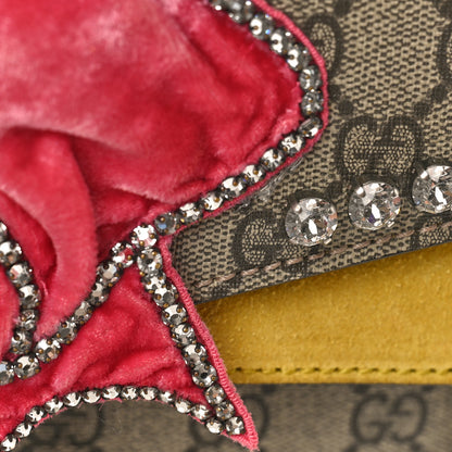 Gucci GG Supreme Monogram Crystal Bow Embroidered Medium Dionysus Shoulder Bag Yellow 11 of 15