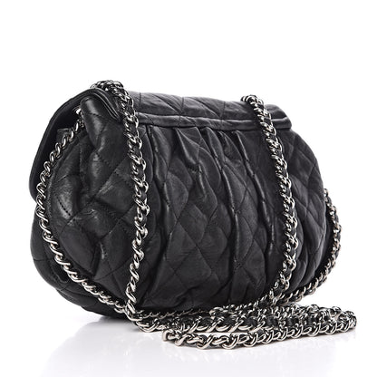 Chanel Washed Lambskin Quilted Medium Chain Around Messenger Black 3 of 15