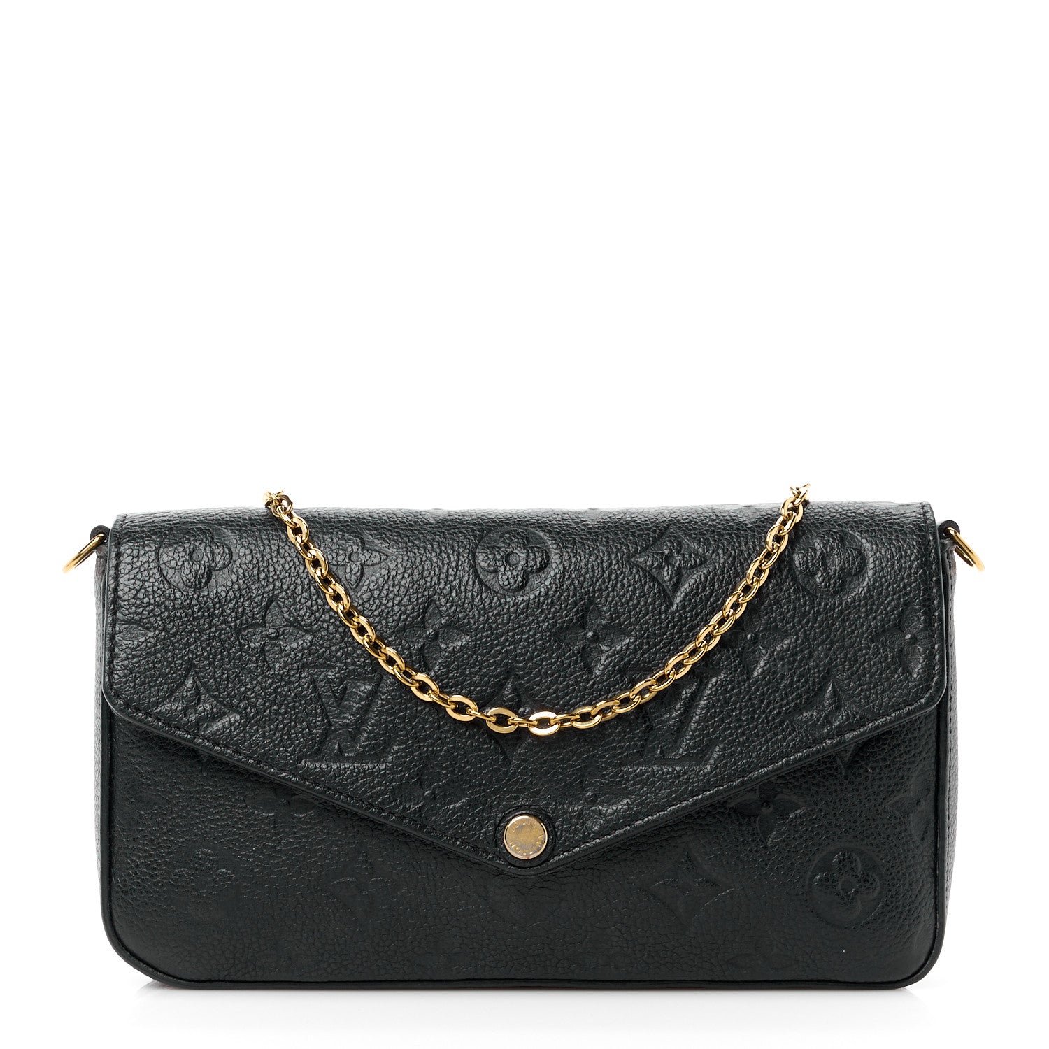 Louis Vuitton Empreinte Pochette Felicie Chain Wallet Black 1 of 12