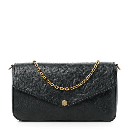 Louis Vuitton Empreinte Pochette Felicie Chain Wallet Black 1 of 12