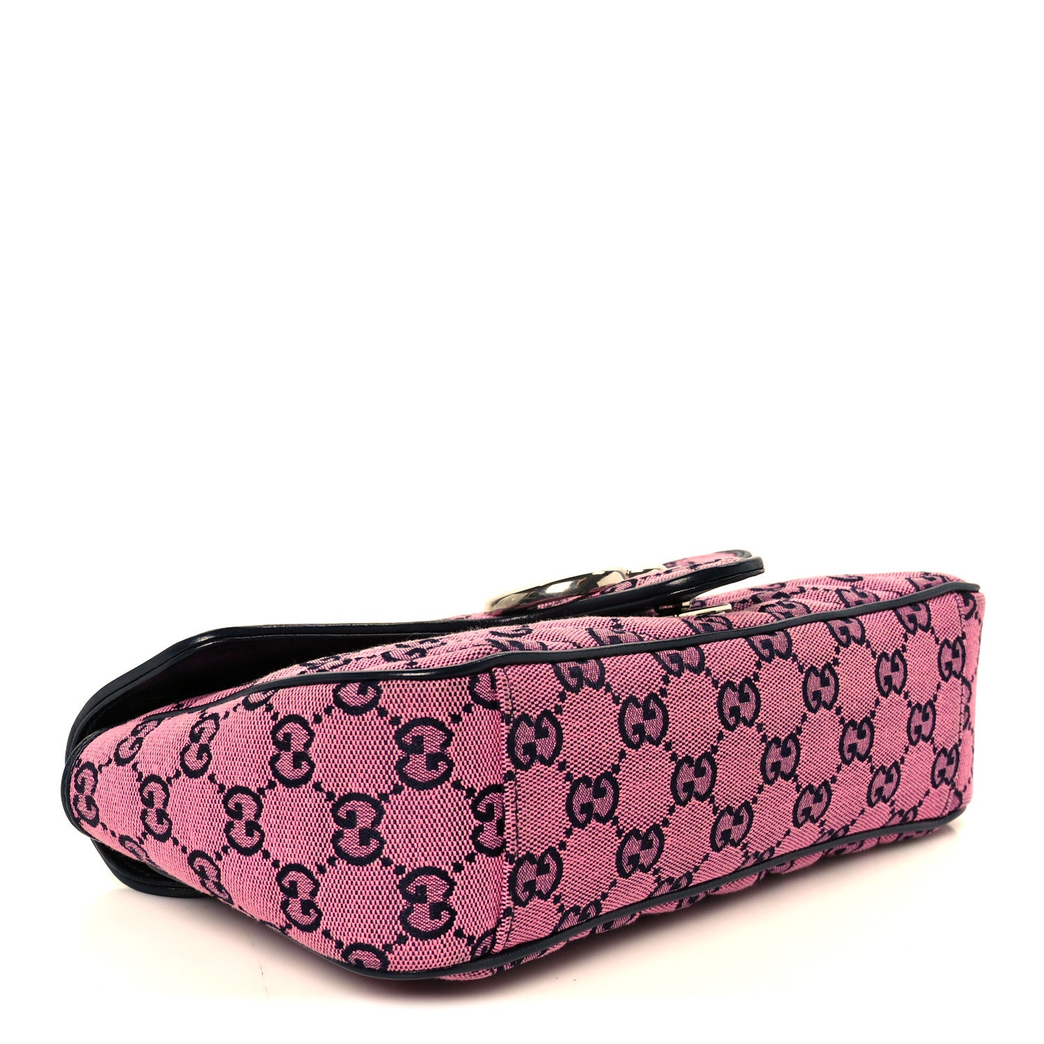 Gucci Monogram Multicolor Matelasse Diagonal Small GG Marmont Shoulder Bag Pink Blue 4 of 11