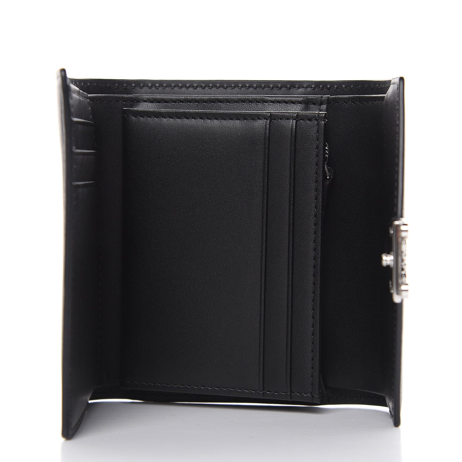 MCM Calfskin Compact Wallet Black 6 of 7
