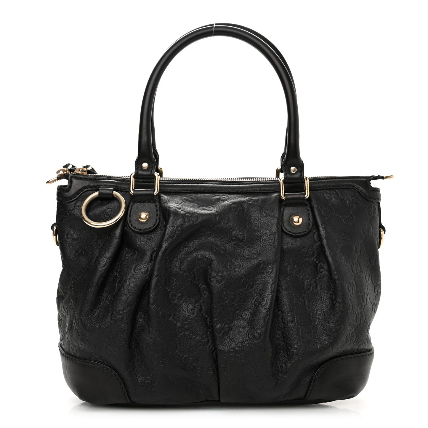 Guccissima Medium Sukey Top Handle Tote Black