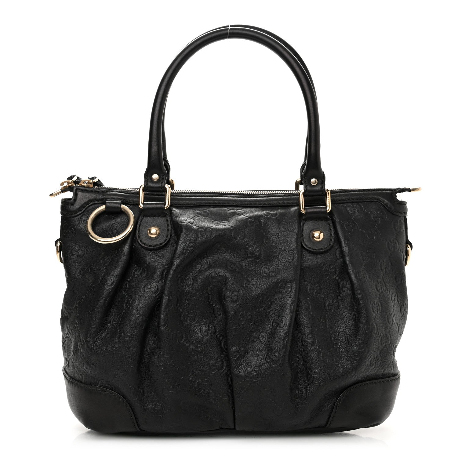 Gucci Guccissima Medium Sukey Top Handle Tote Black 1 of 14
