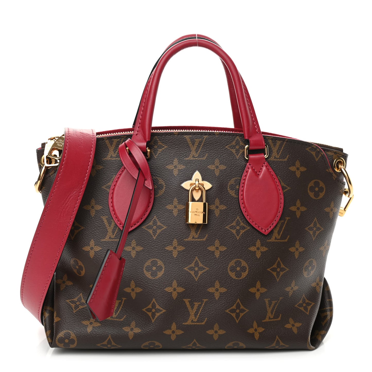 Monogram Flower Zipped Tote PM Lie de Vin