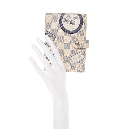 Louis Vuitton Damier Azur Patch Small Ring Agenda Cover 2 of 7