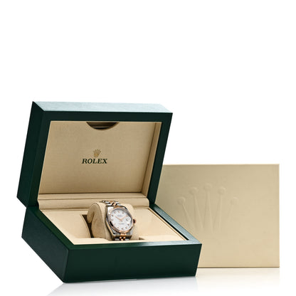 Rolex Stainless Steel 18K Everose Gold Diamond 36mm Oyster Perpetual Datejust Watch White 116231 5 of 5