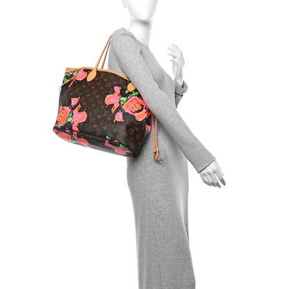 Louis Vuitton Monogram Roses Neverfull MM 2 of 13
