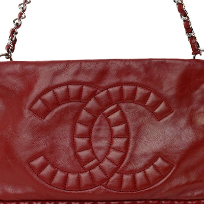 Chanel Calfskin On the Bund Pochette Dark Red 7 of 9