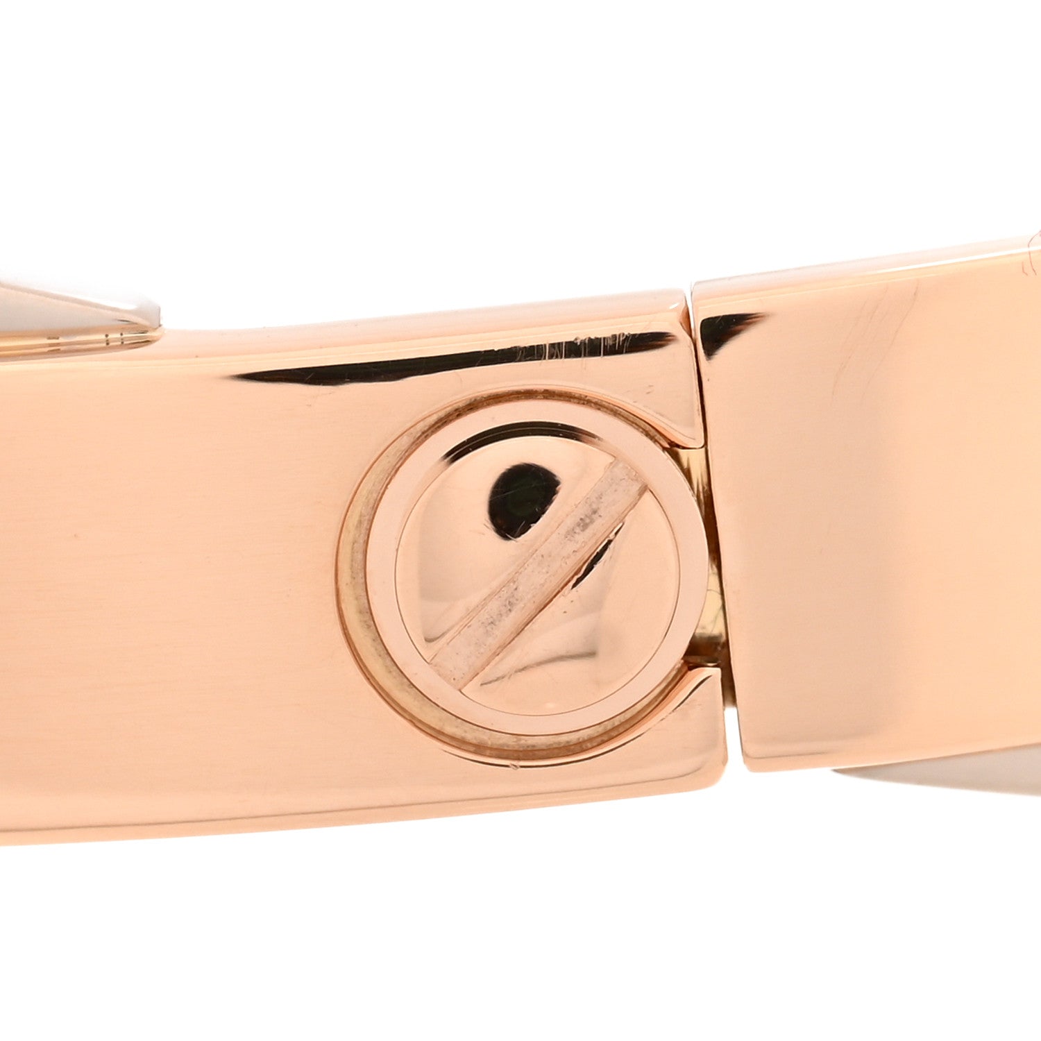 Cartier 18K Pink White Gold 12 Diamond Double LOVE Bracelet 19 4 of 6