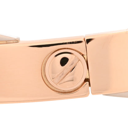 Cartier 18K Pink White Gold 12 Diamond Double LOVE Bracelet 19 4 of 6