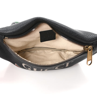 Gucci Grained Calfskin Small Logo Belt Bag Black 5 of 9