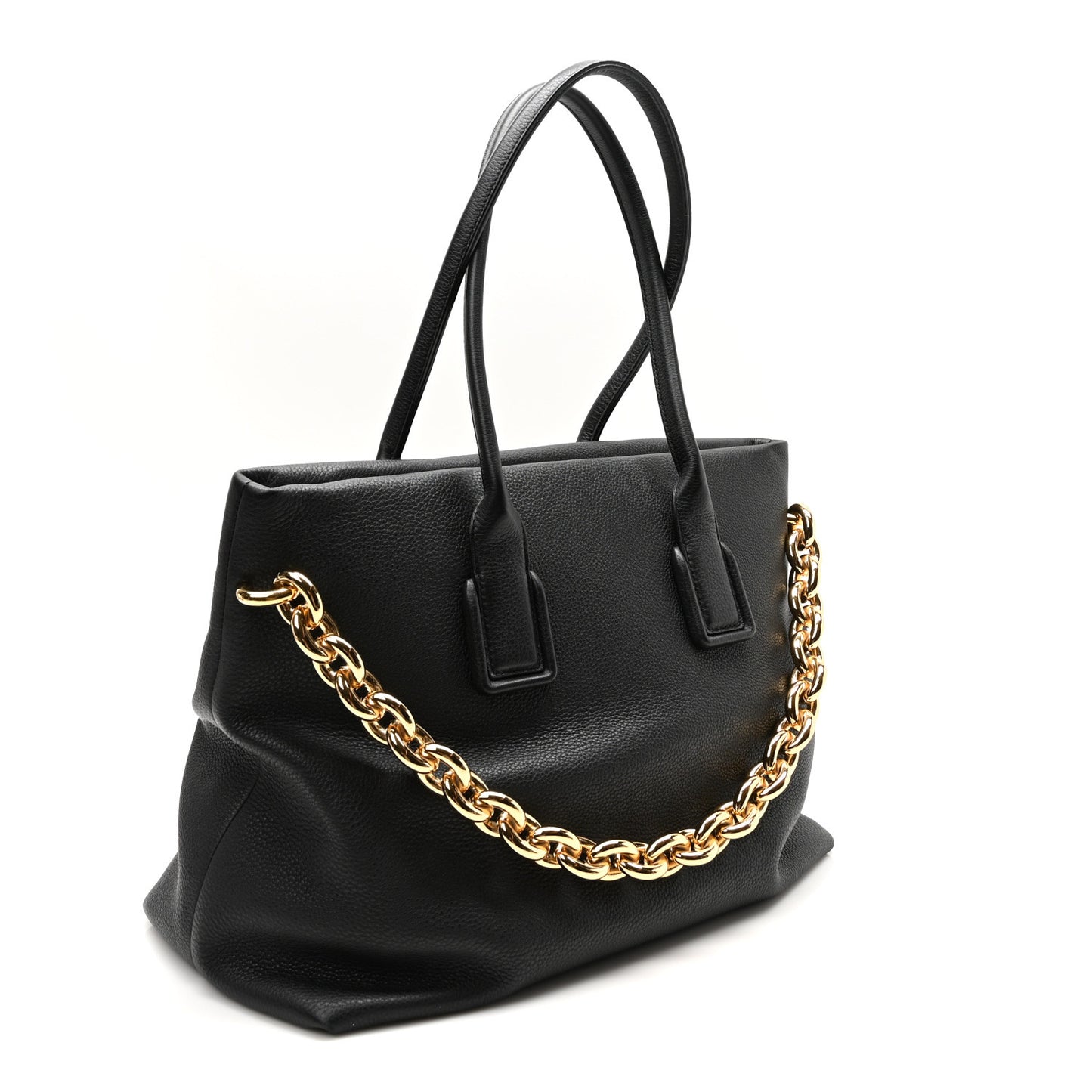 Grained Calfskin Saint Germain Medium Tote Black
