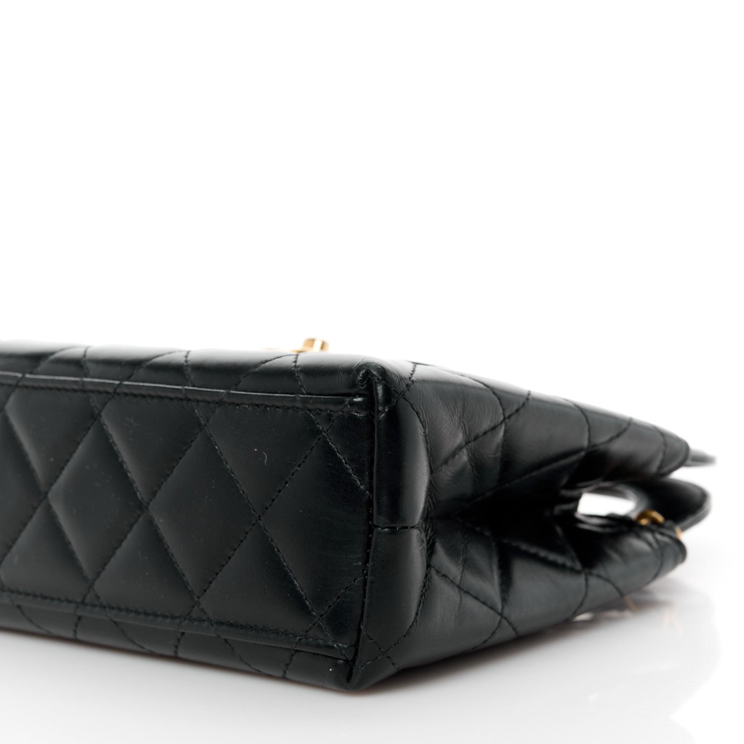 Chanel Shiny Aged Calfskin Quilted Nano Kelly Shopper Black 10 of 12