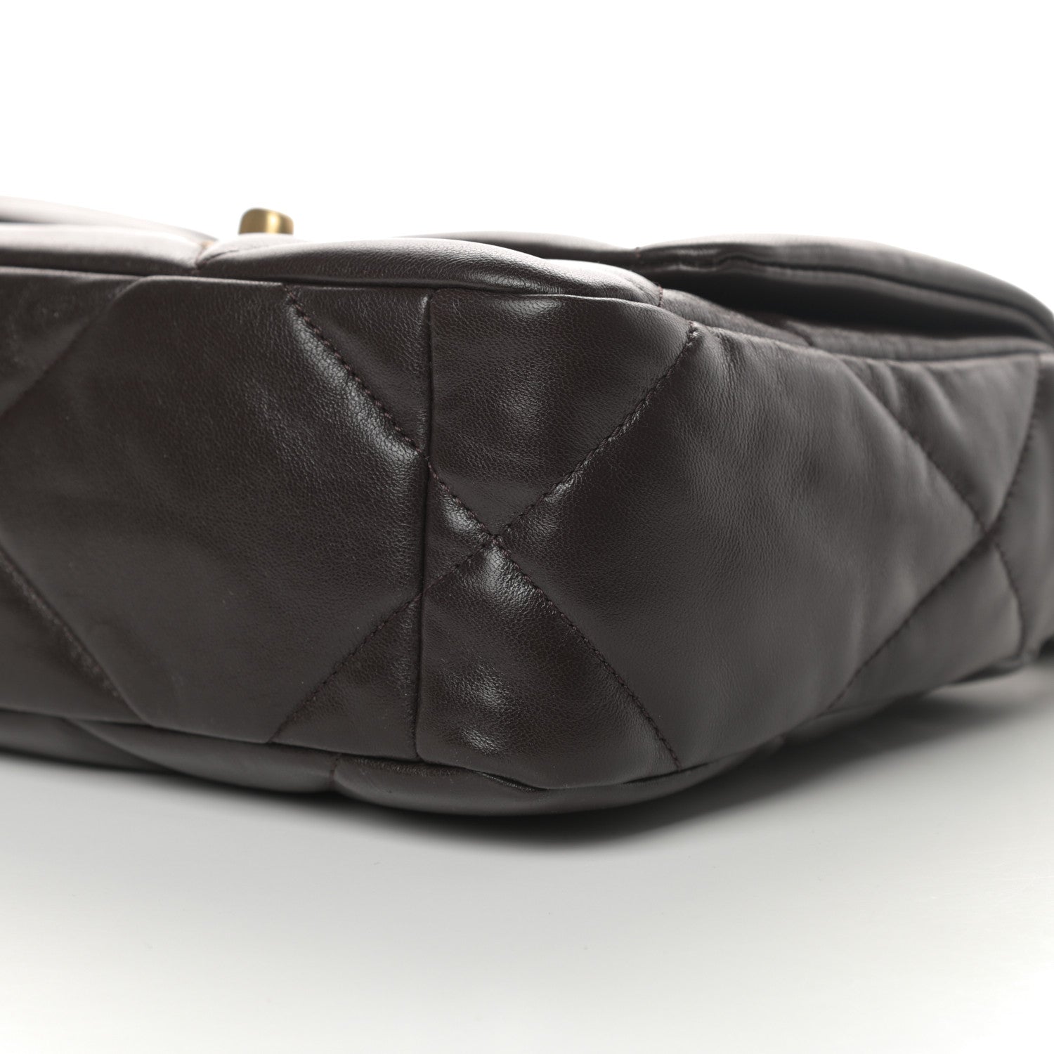 Chanel Lambskin Quilted Medium Chanel 19 Flap Dark Brown 10 of 10