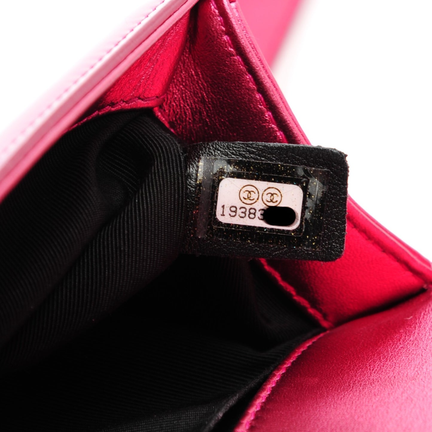 Metallic Patent Calfskin Quilted Small Boy Flap Pink