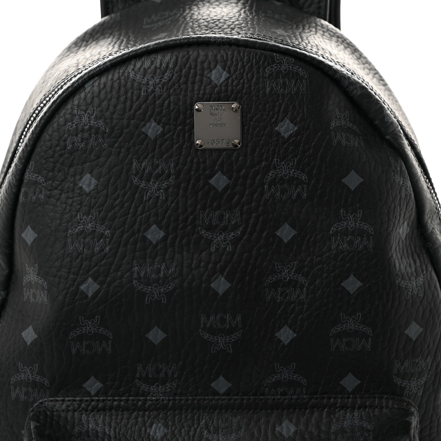 MCM Visetos Medium Side Studs Stark Backpack Black 8 of 12