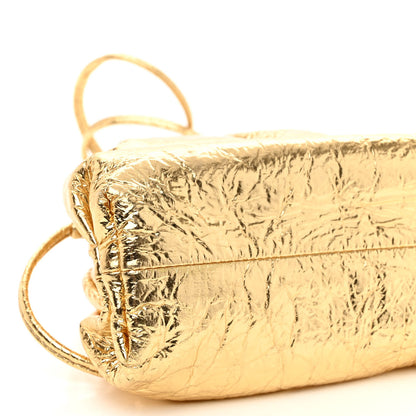 Bottega Veneta Metallic Crushed Calfskin The Mini Pouch Gold 8 of 9