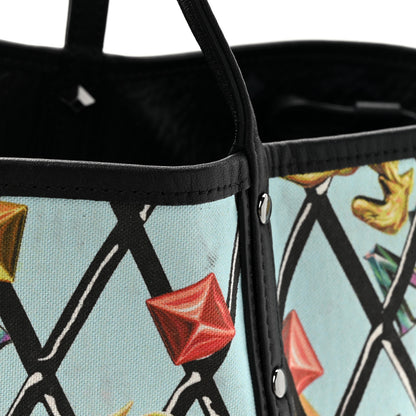 MCM Visetos Medium Project Reversible Shopper Tote Black 18 of 20