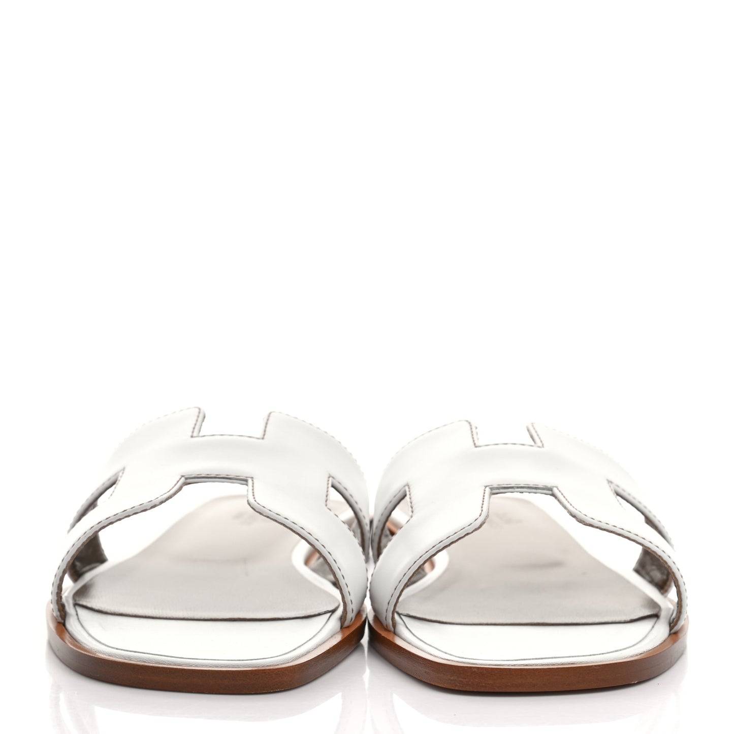 Box Calfskin Oran Sandals 37.5 White